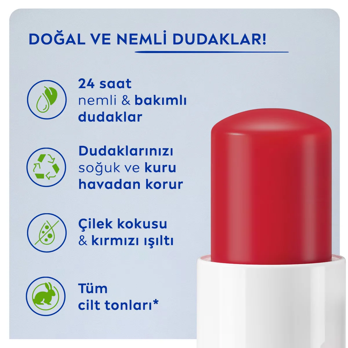 Крем для губ со вкусом клубники 4.8 г от Nivea