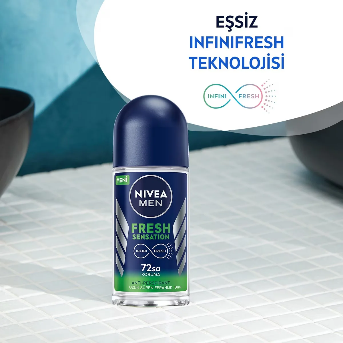 NIVEA نيفيا للرجال رول اون فريش سينسيشن 50 مل