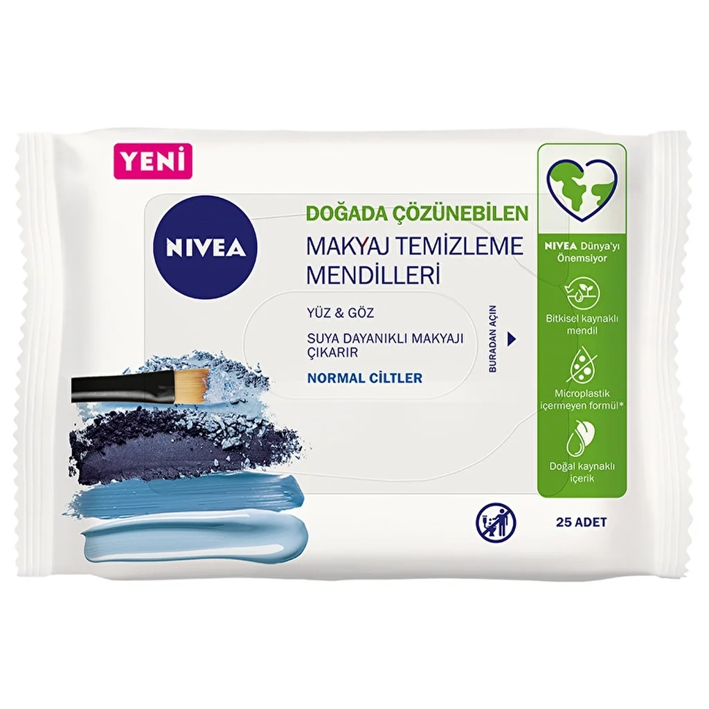 Салфетки для снятия макияжа Nivea 25 шт. для лица, глаз и нормальной кожи