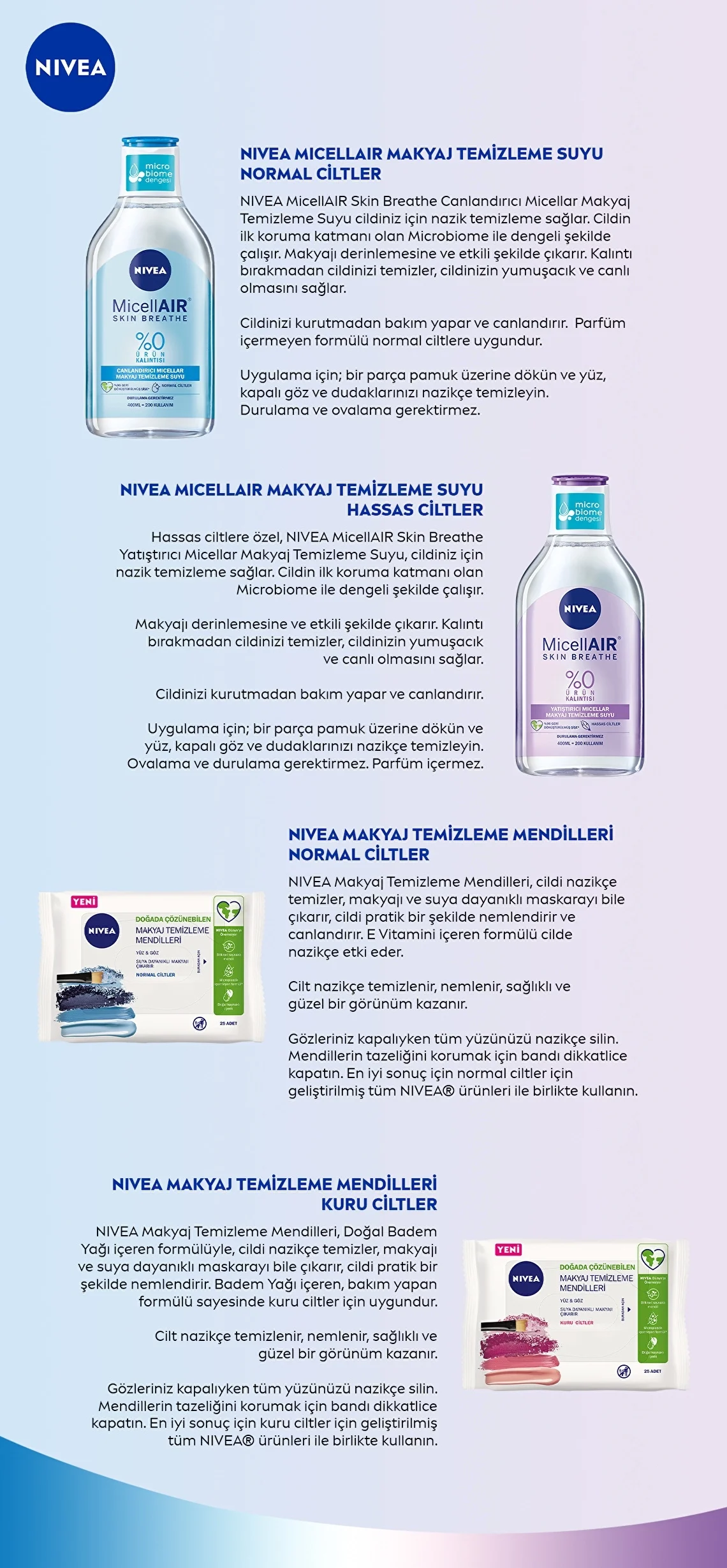 Освежите кожу: Салфетки Nivea 3в1 для снятия макияжа