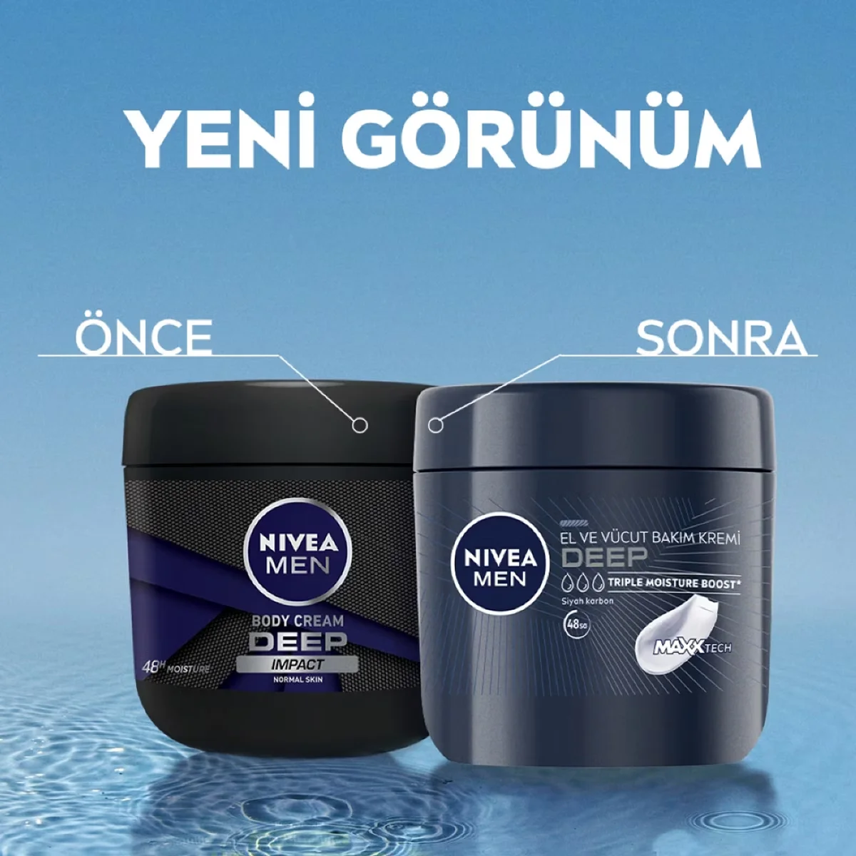 Erleben Sie 48h Feuchtigkeit mit Nivea Men Deep Creme