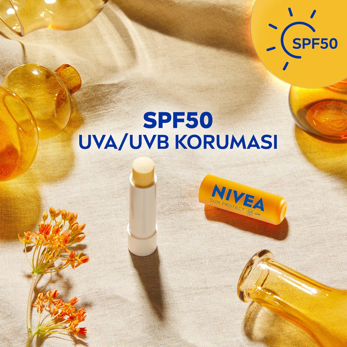 Nivea Sun Spf50+ Protection Lip Balm 4.8 g