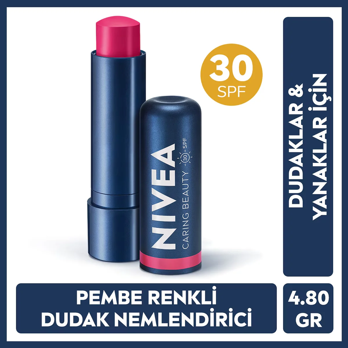 Nivea SPF30 Pink Tinted Sun Protection Lip Balm 4.8 gr