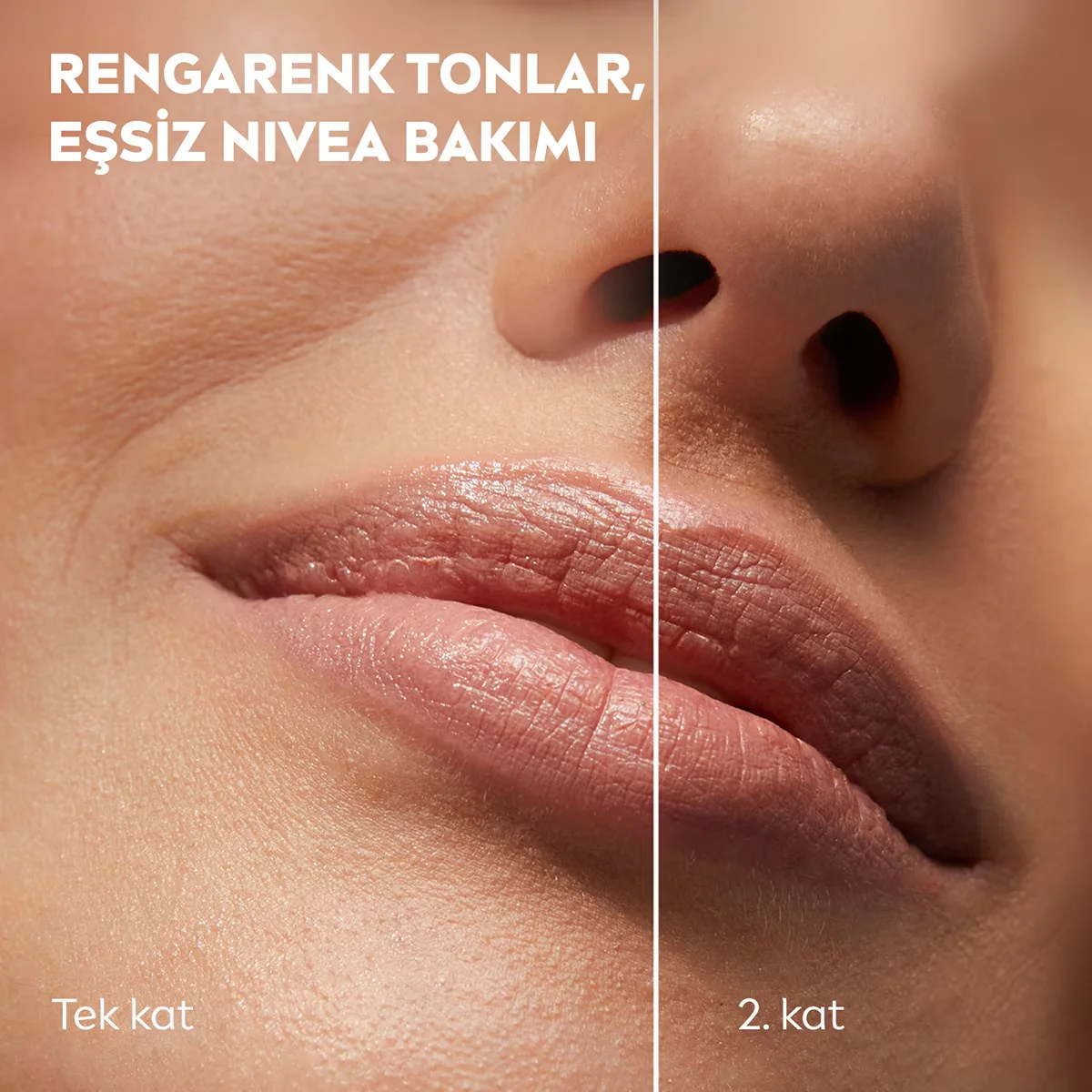 Gepflegte Lippen: Nivea Caring Beauty Nude LSF30 Lippenpfleg