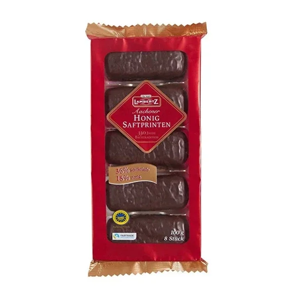 Lambertz Dark Chocolate Snacks with Honey - 100g Treats