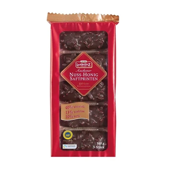Lambertz Dark Chocolate Hazelnut Snacks 100g - Gourmet Treats