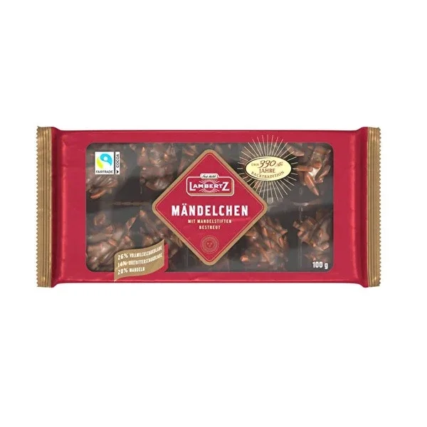 Lambertz Chocolate Almond Snacks - 100g Dark & Milk Delight