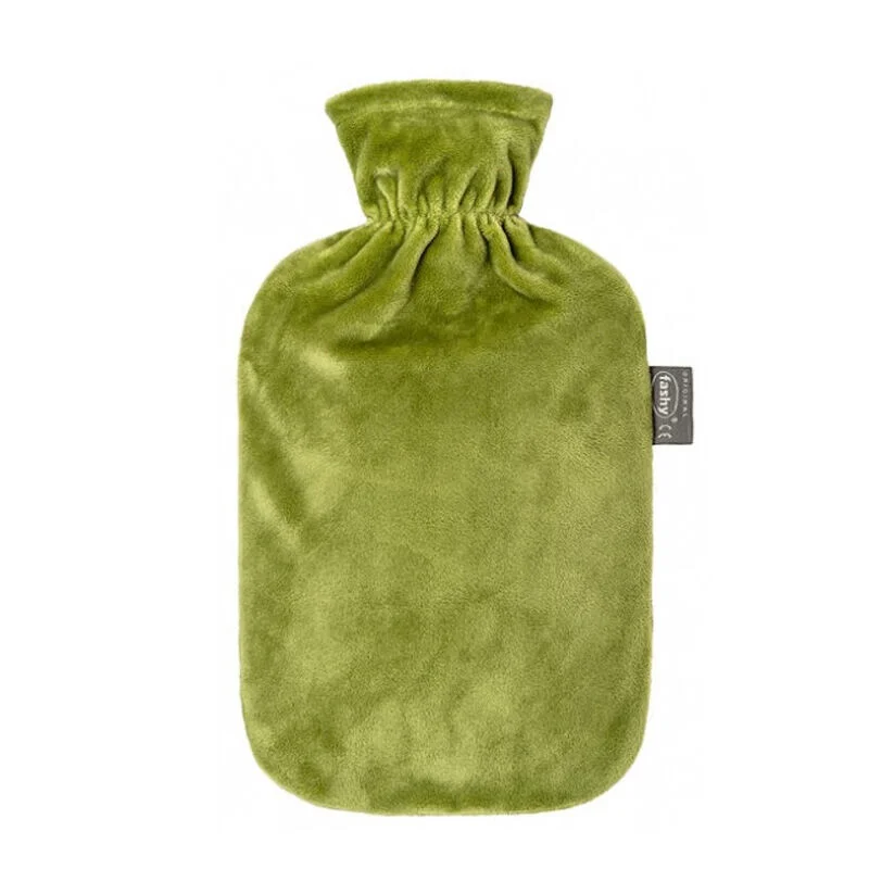 Fashy Wärmflasche grün Samt 2L