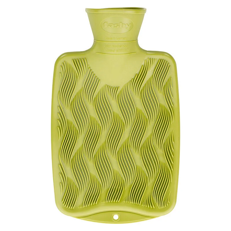 Fashy Thermofor Kids Wave Pattern Hot Water Bottle - Kiwi Green 0.8 l