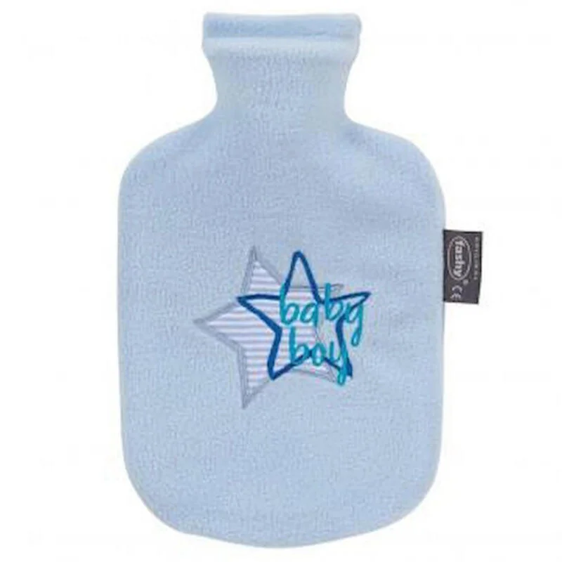Fashy Termofor Child's Hot Water Bottle with Cover - Blue 0,8 L