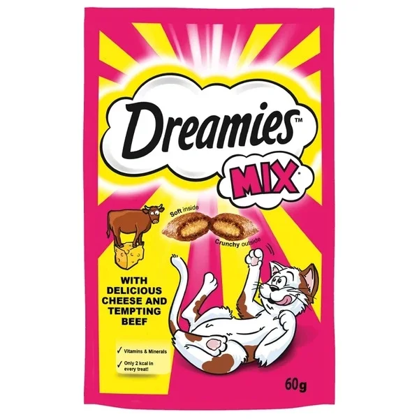 Dreamies Mix Beef & Cheese Cat Treats 60 gr