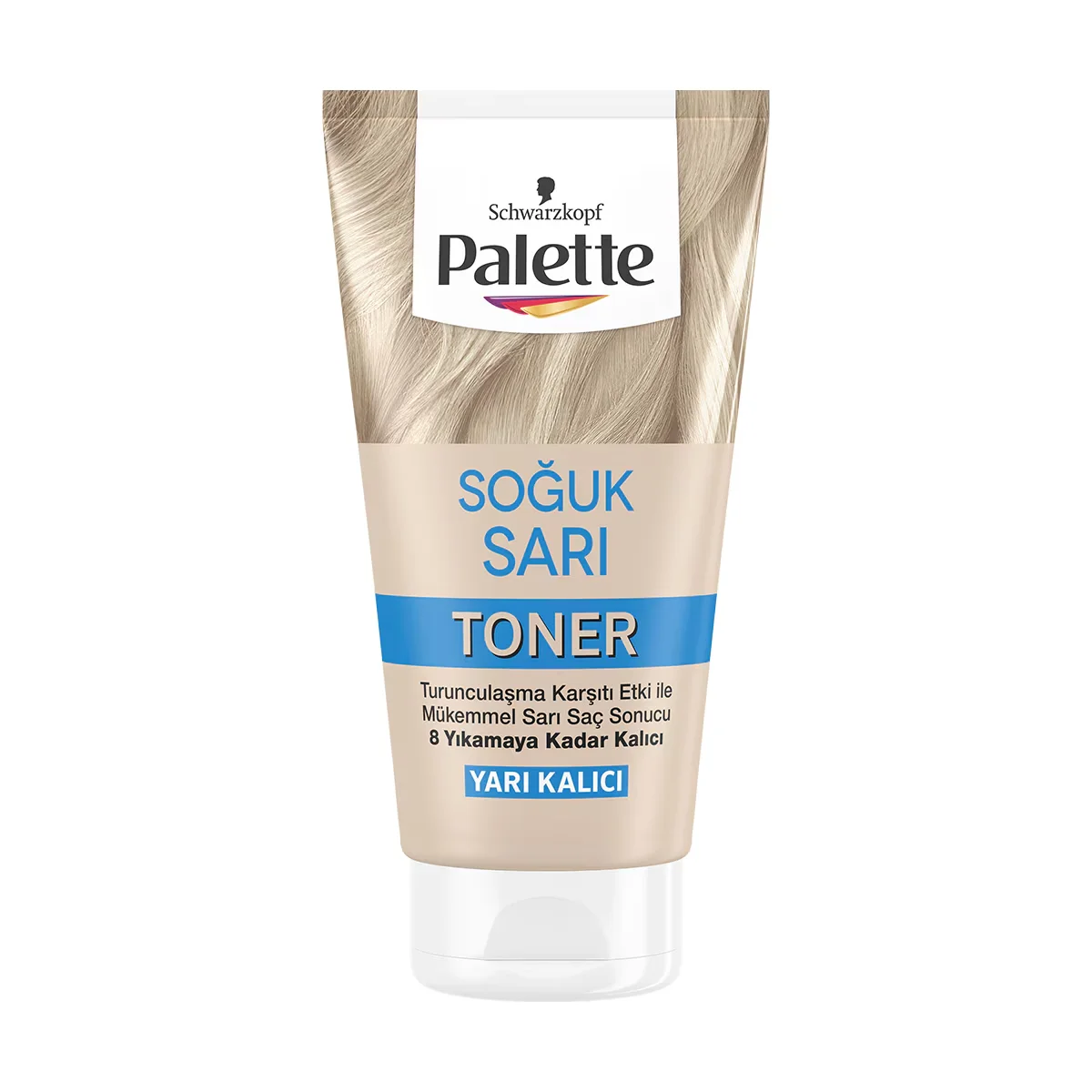 Palette Cool Yellow Toner 150ml - Hält 8 Wäschen für blonde Haare