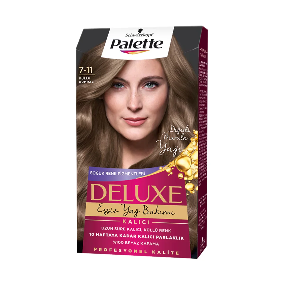 Palette Deluxe 7-11 Aschblond Haarfarbe mit Glanz und Pflege