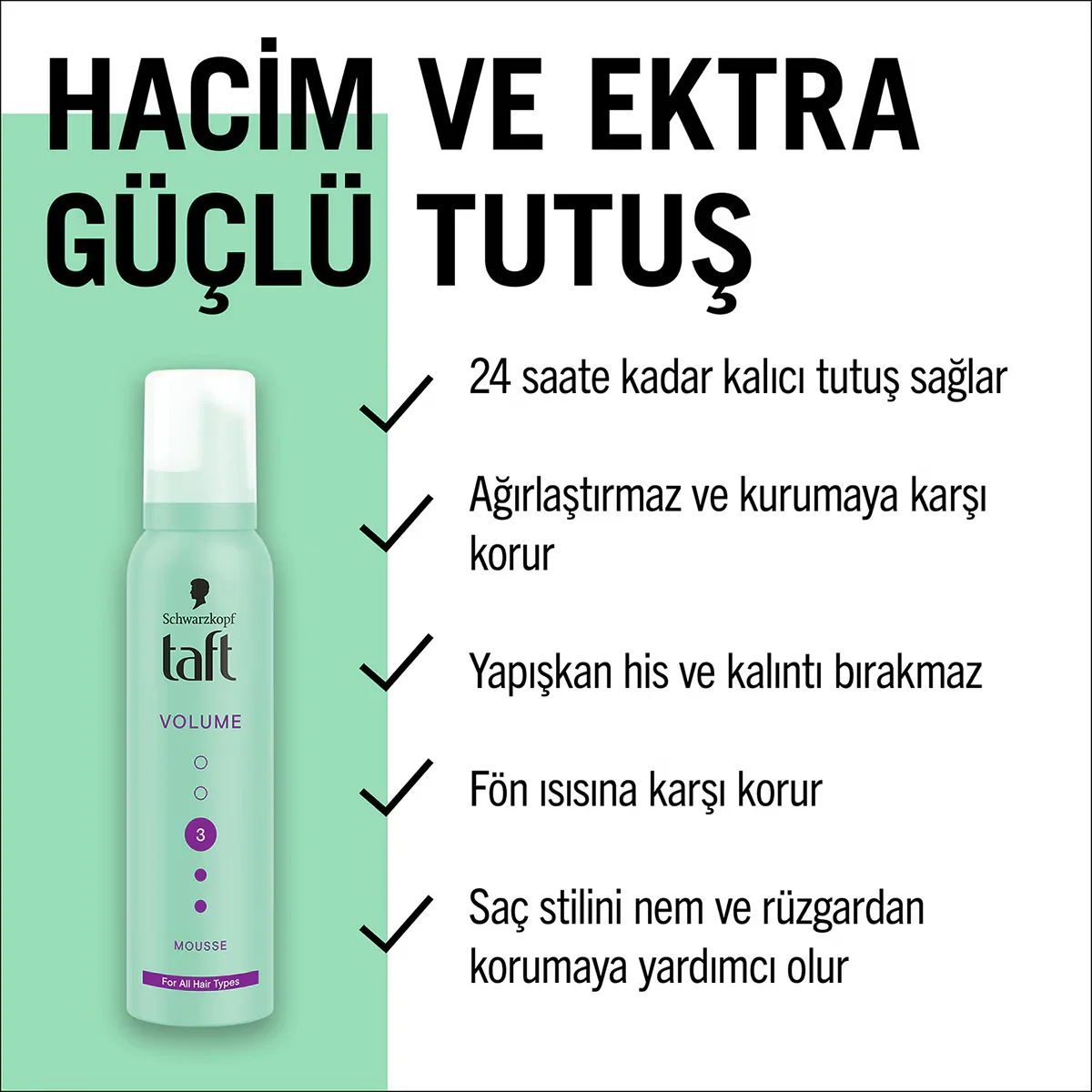 Taft Volume Hair Mousse 150 ml