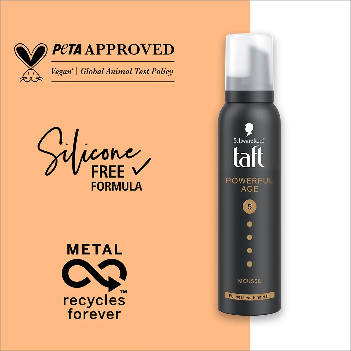 Мусс для волос Taft Powerful Age 150 мл