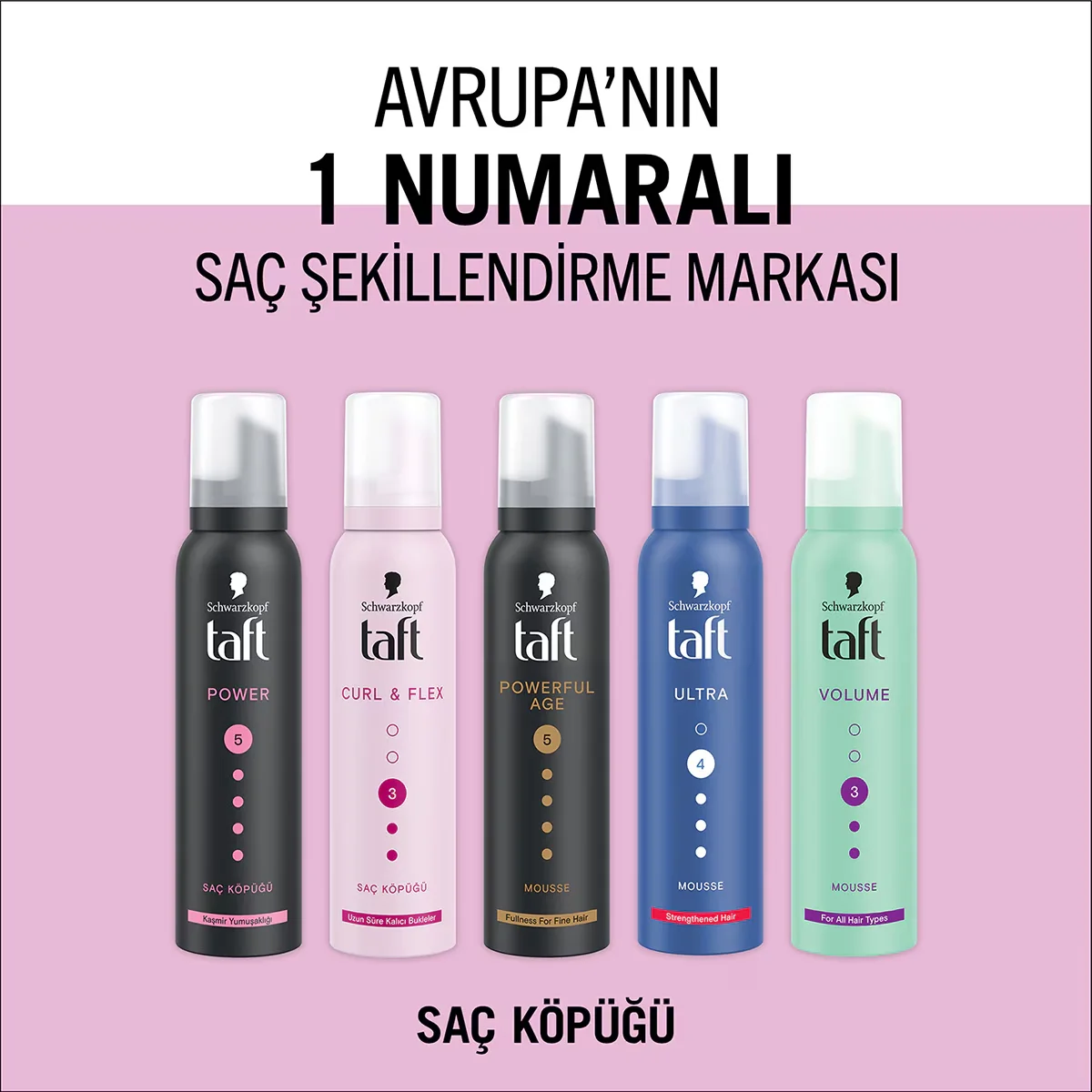 Мусс для волос Taft Кудри и Флекс 150 мл