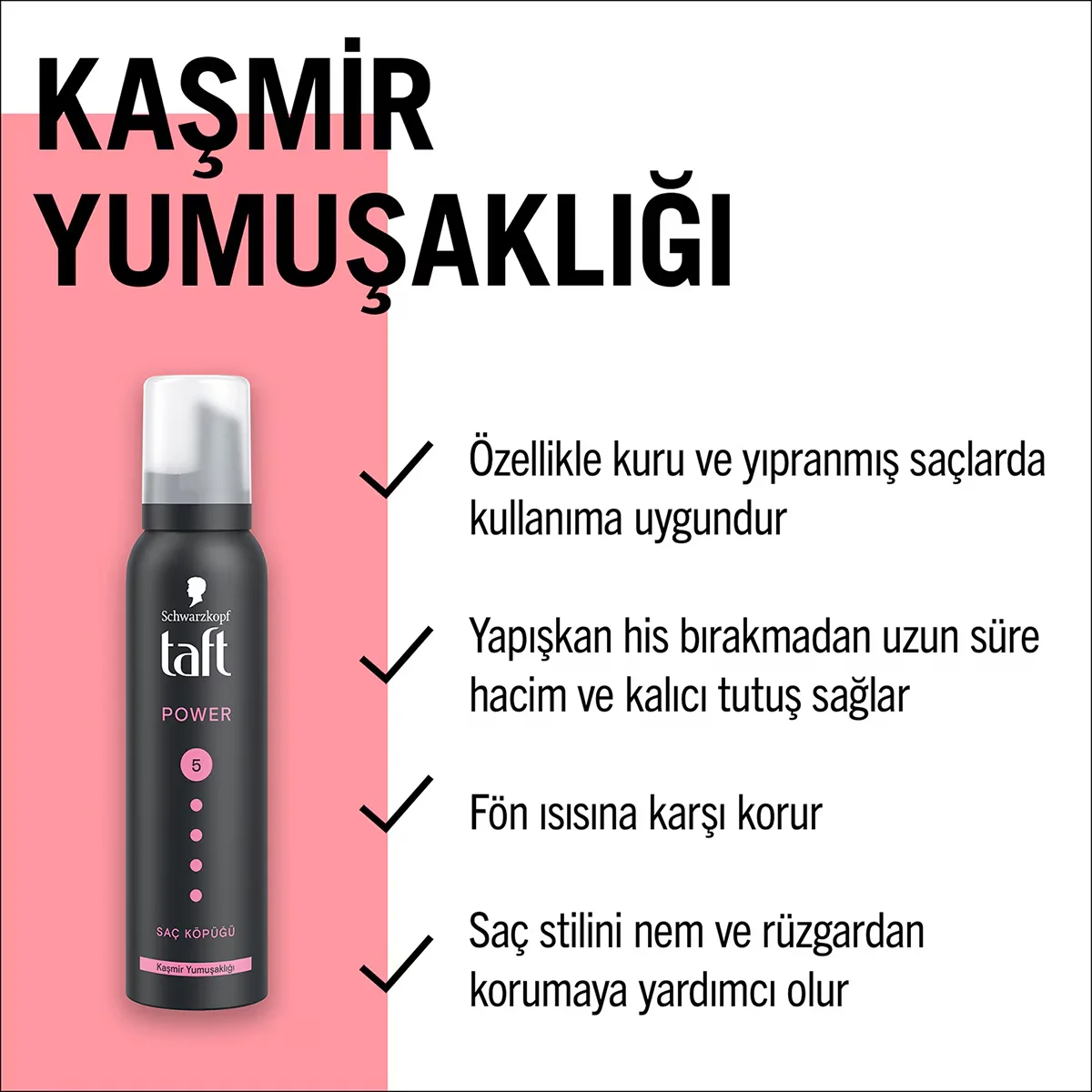 Taft Hair Mousse Power Cashmere 150 ml