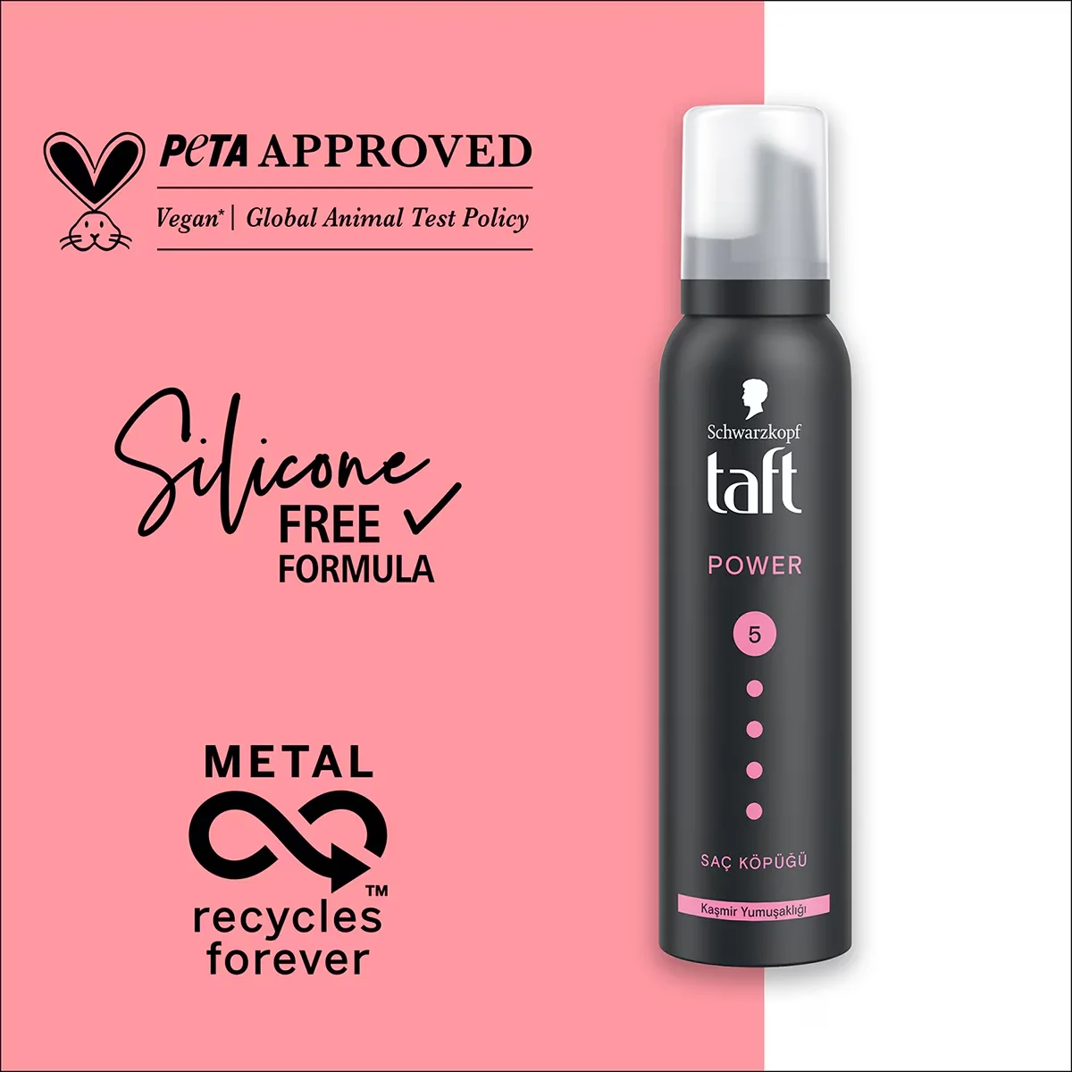 Taft Hair Mousse Power Cashmere 150 ml