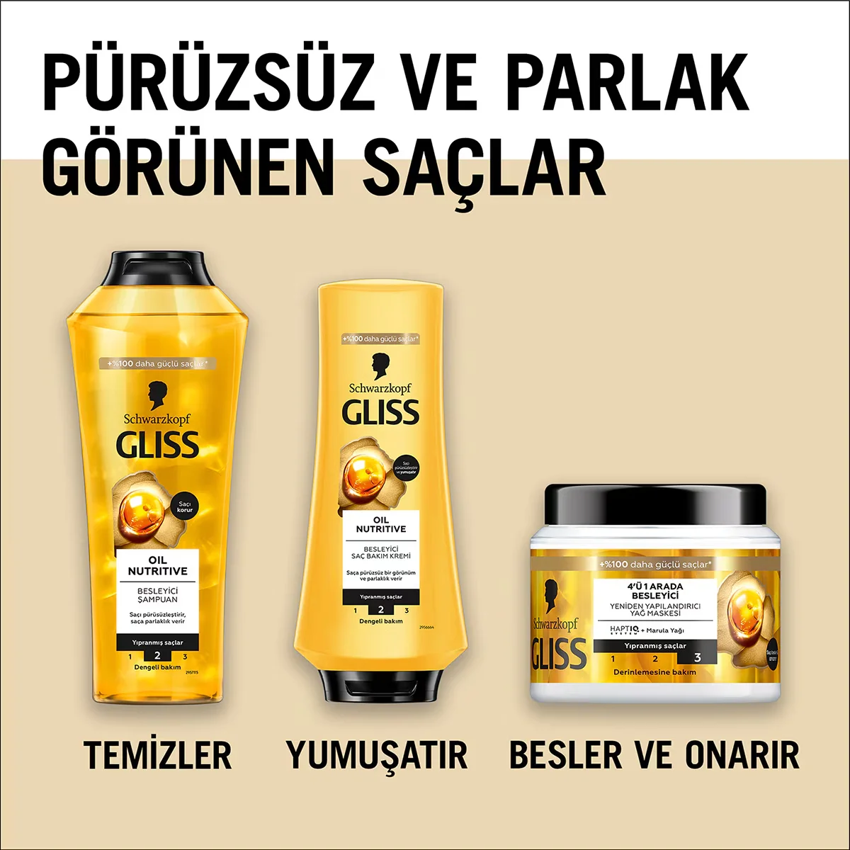 Крем для волос питательный Gliss Oil Nutritive 360 мл