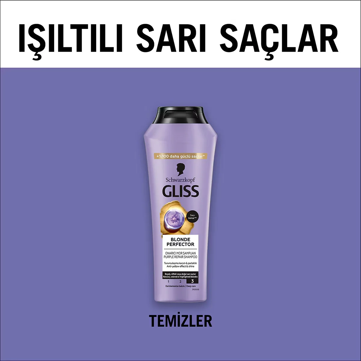 Gliss Blonde Perfector Anti-Orange Shampoo mit Peptiden 250ml