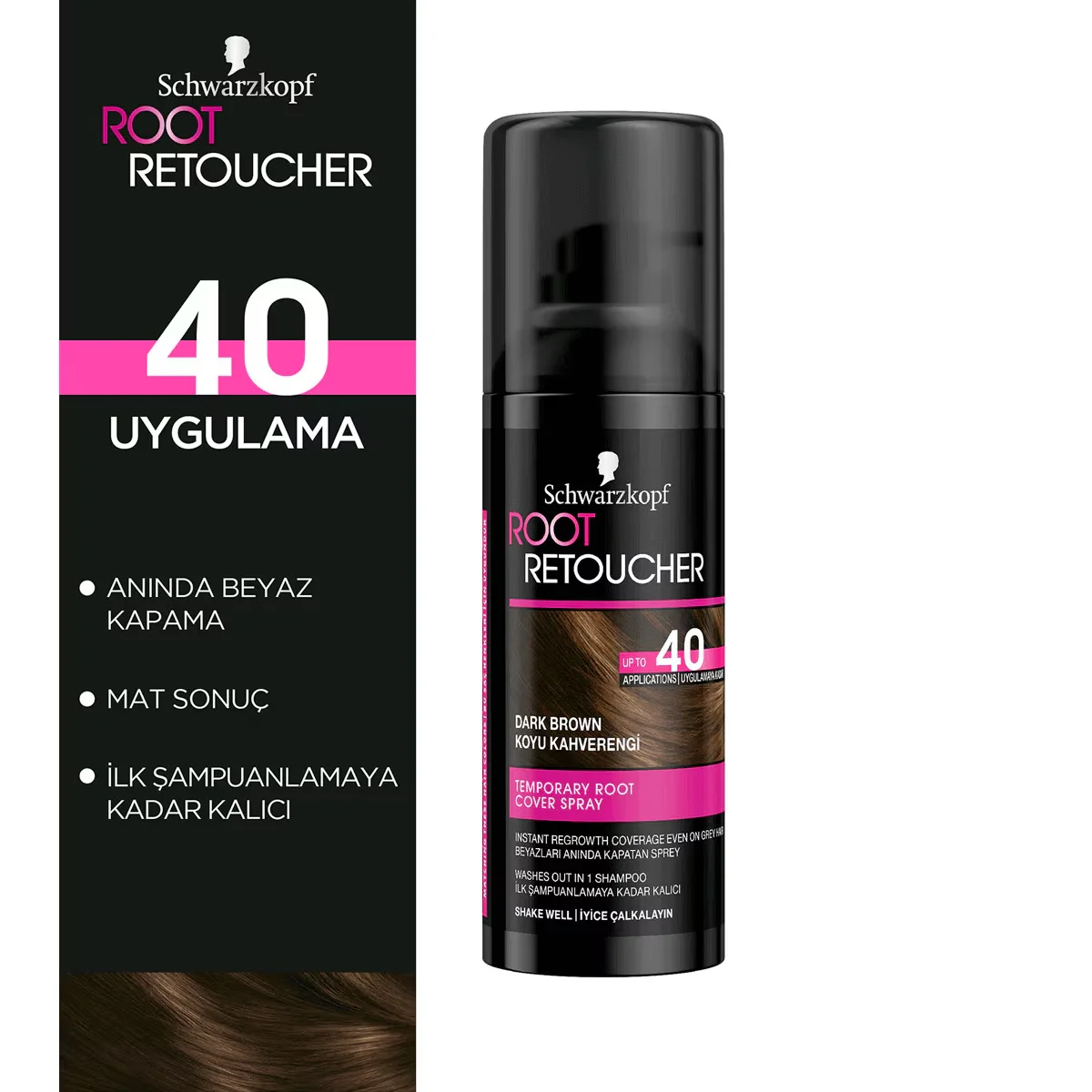 Schwarzkopf Wurzelretuschierspray für braunes Haar – 100ml