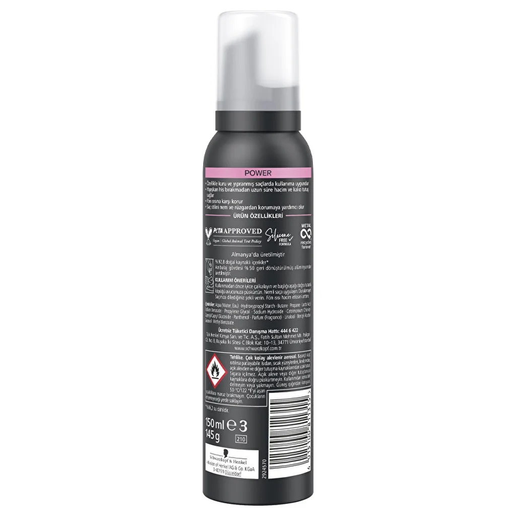 Taft Power Cashmere Hair Mousse 150 ml