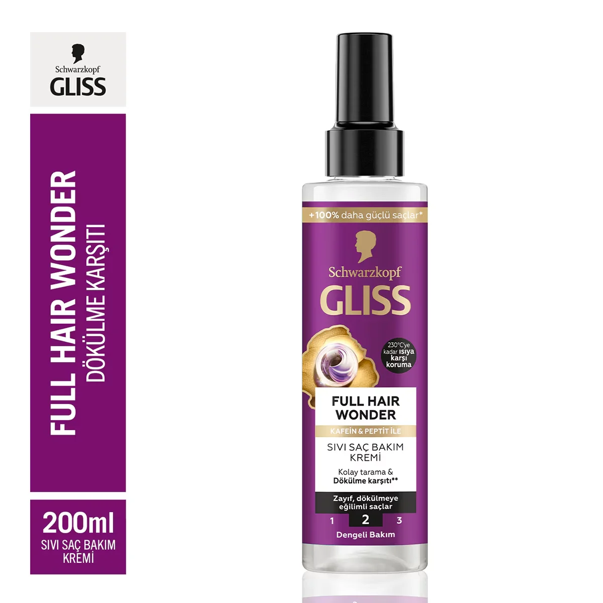 Gliss كريم العناية بالشعر السائل جليس فول هير وندر 200 مل