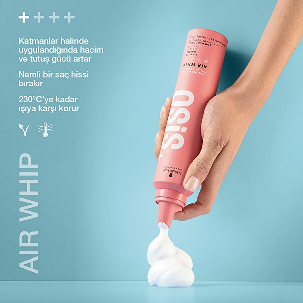Osis Air Whip Flexibler Schaum - Volumen &amp; Leichter Halt 200ml