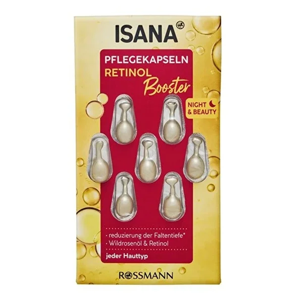 Isana Capsule Serum Retinol Booster Night & Beauty 7 x0.38 ml