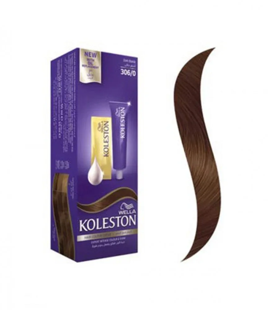 Wella Koleston Dark Blonde Hair Dye Cream with Oil Substitute 306/0, 50ml