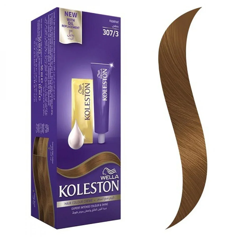 Wella Koleston Hair Dye Cream with Oil Replacement 307/3 Ash Brown 50 Milliliters