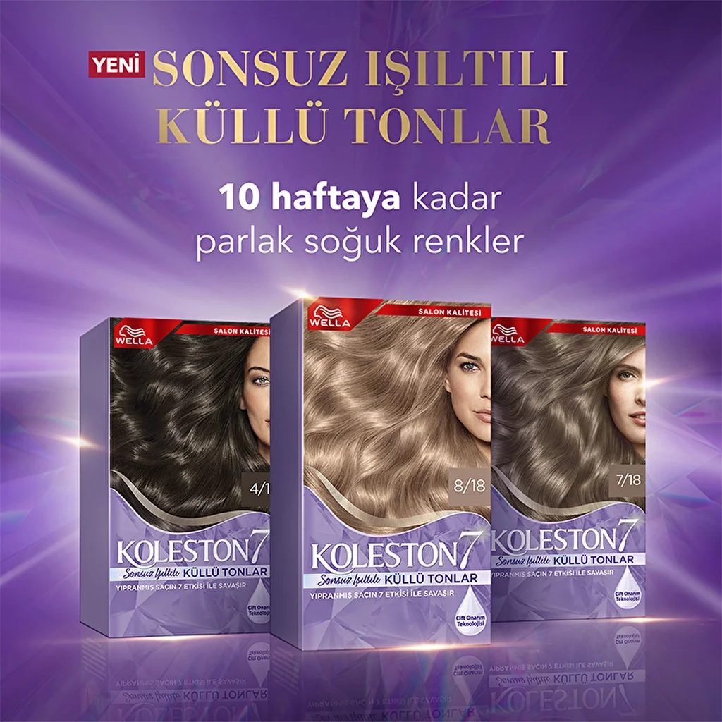 Wella Koleston 7 Kit Mysterious Ash Brown 4/1