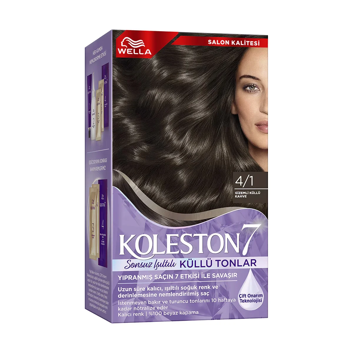 Wella Koleston 7 Kit Mysterious Ash Brown 4/1
