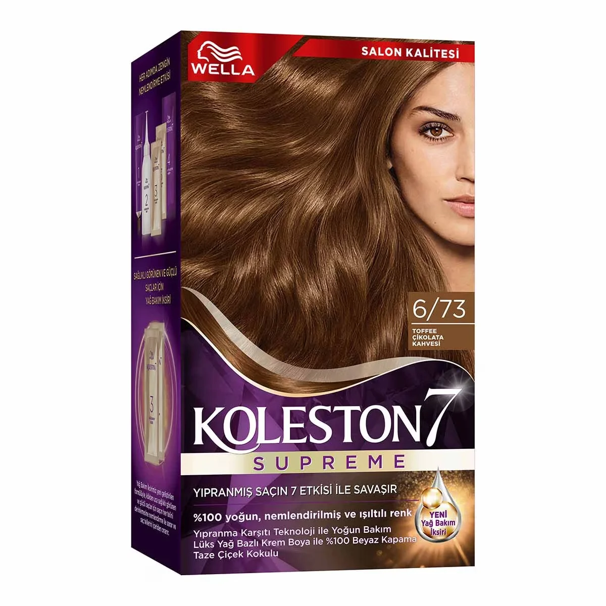 Wella Koleston Supreme Hair Dye 6/73 toffee Chocolate Brown