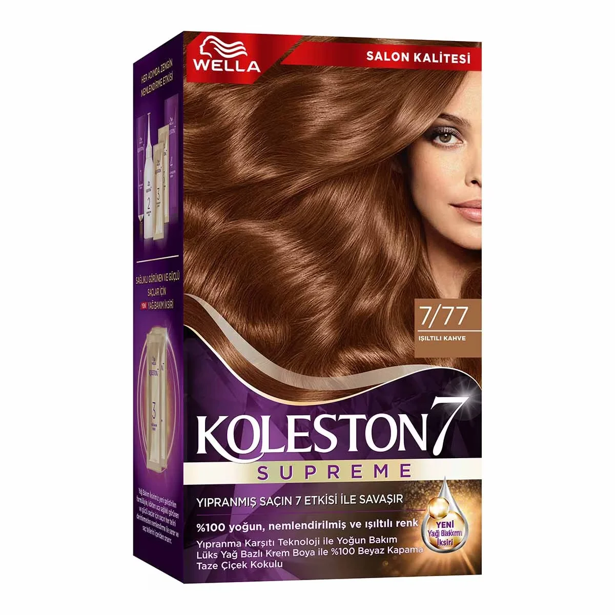 Wella Koleston Supreme Hair Dye 7/77 shiny Brown