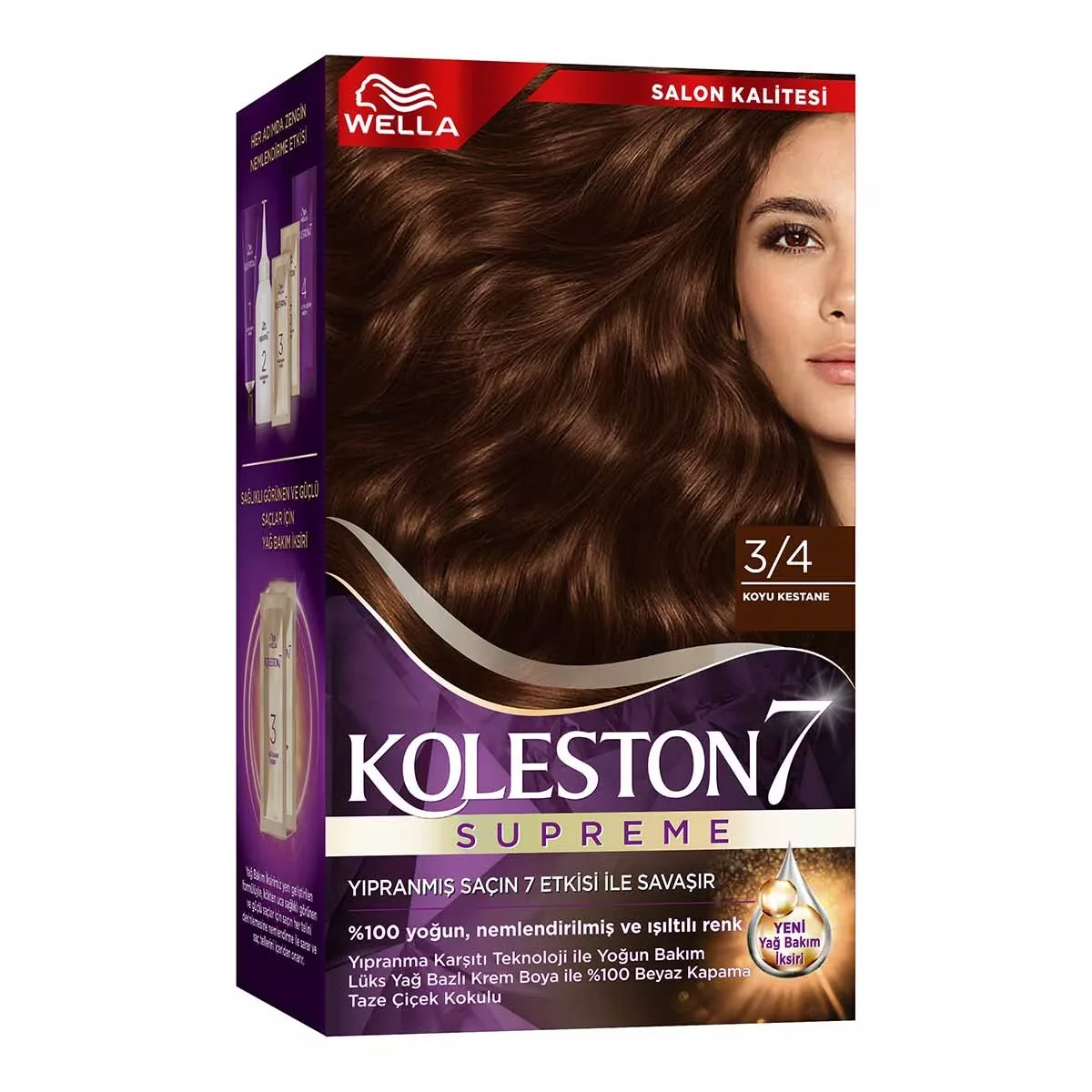 Wella Koleston Supreme Hair Dye 3/4 dark Chestnut