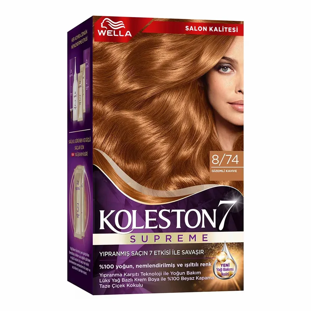 Koleston Wella Supreme Hair Dye 8/74 Mystery Brown 1 pcs