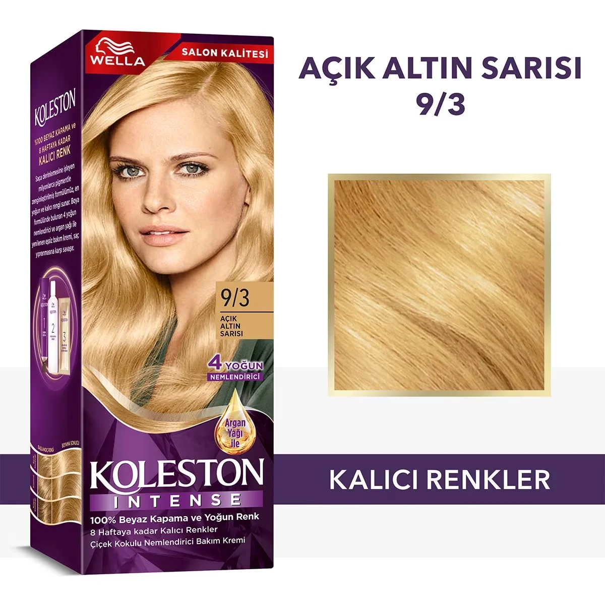 Краска для волос Wella Koleston Интенсивная 9/3 Светлый Золотистый Блондин