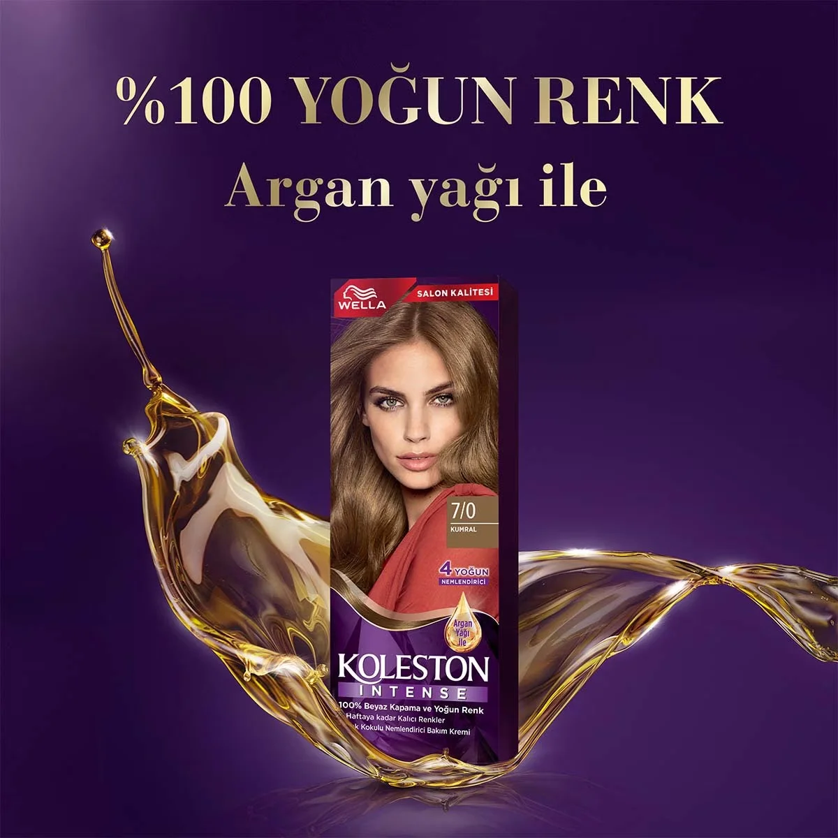 Wella Koleston Intensiv 7/0 Blonde Haarfarbe mit Arganöl