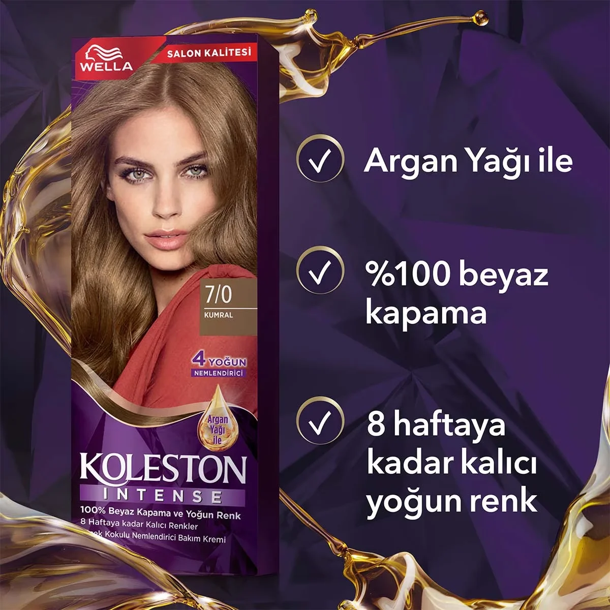 Wella Koleston Intensiv 7/0 Blonde Haarfarbe mit Arganöl