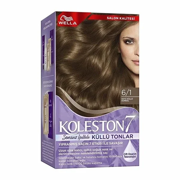 Koleston Wella Supreme Infinite Shine Ash Tones Hair Dye 6/1 Dark Ash Blonde 50 ml