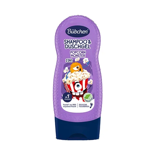 Bübchen Kids Shampoo And Shower Gel 2 in 1 popcorn Monster 230 ml