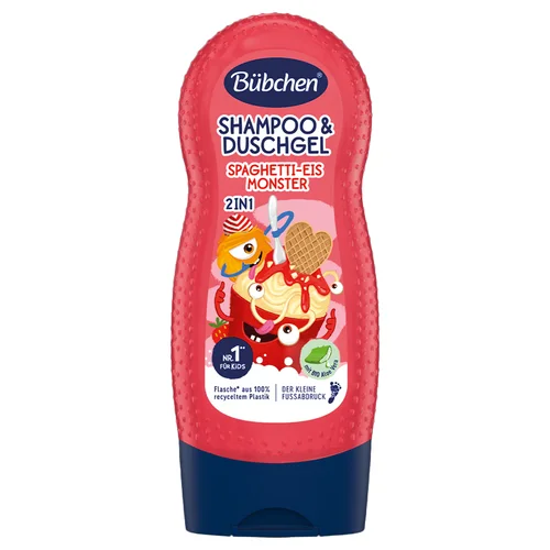 Bübchen Kids Shampoo And Shower Gel 2 in 1 spaghetti Ice Cream Monster 230 ml