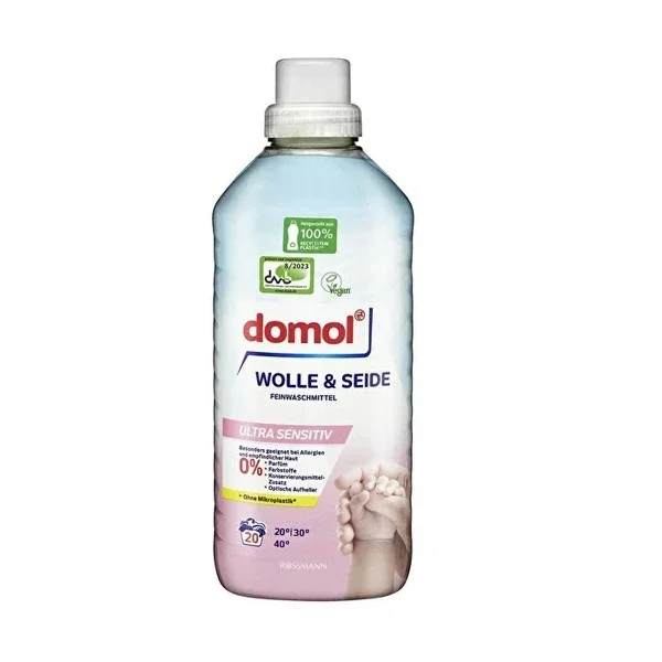 Domol Liquid Washing Machine Detergent Wool Eco 20Y Ultra Sensitive 1000 ml