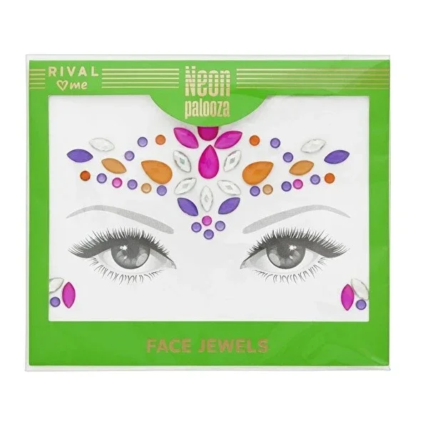 Rival Loves Me UV Glow Rhinestone Face Jewellery - Vegan 49'lu
