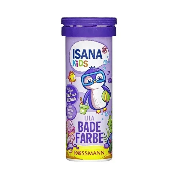 Isana Kids Bath Water Dye - Lilac & Forest Fruit, 10 Pieces