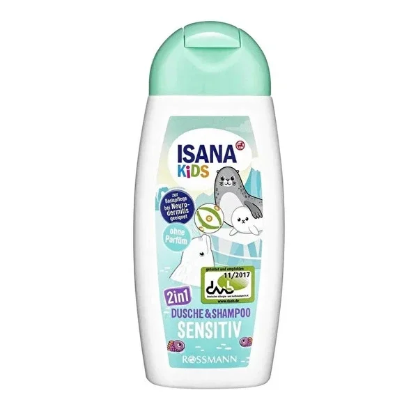 Isana Kids Shampoo and Shower Gel 2 in 1, Very Sensitive Skin 200 ml