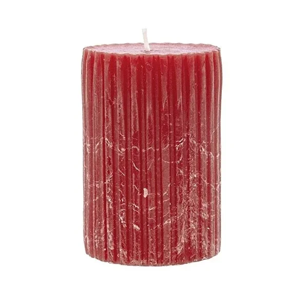 Rubin Licht Rustic Corrugated Candle - 44 Hour Burn, 100x68mm