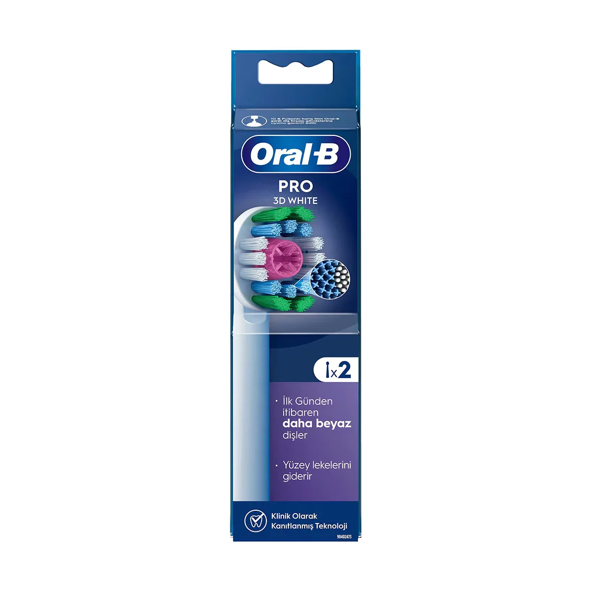 Oral-b White Toothbrush Replacement Head 2 pcs