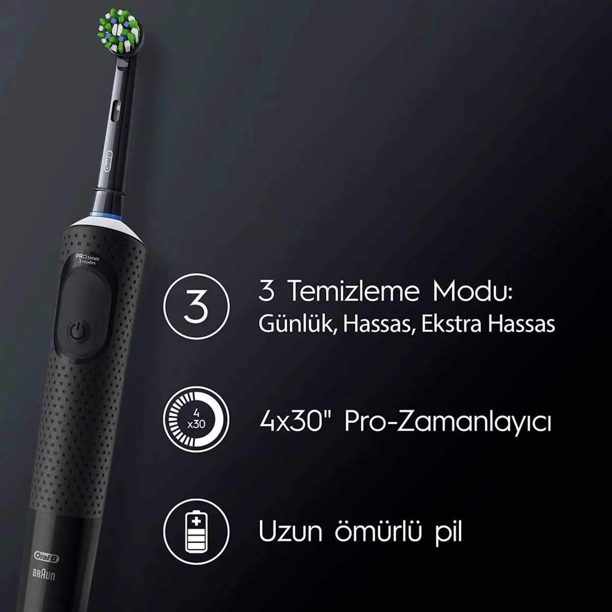 Зубная щетка Oral-B Rechargeable Vitality Pro черная и сиреневая 2 шт.